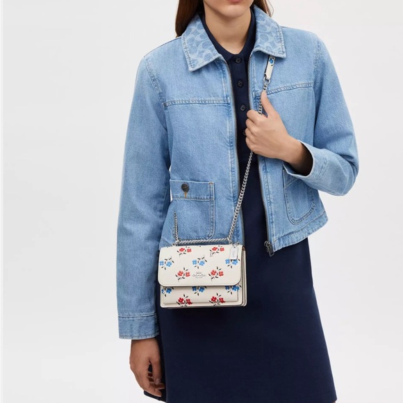 NWT Coach Mini Klare Xbody Leather Bag W/Floral Print Below $378 Retail RETIRED - Picture 2 of 8